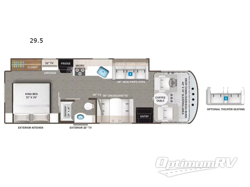 2022 Thor ACE 29.5 RV Floorplan Photo