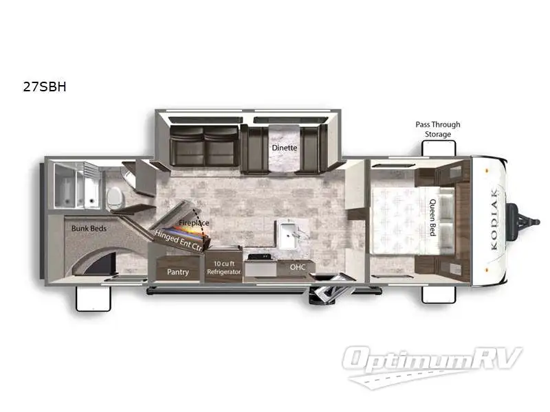 2023 Dutchmen Kodiak SE 27SBH RV Floorplan Photo