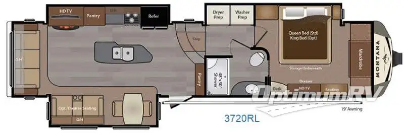 2016 Keystone Montana 3720RL Floorplan Photo