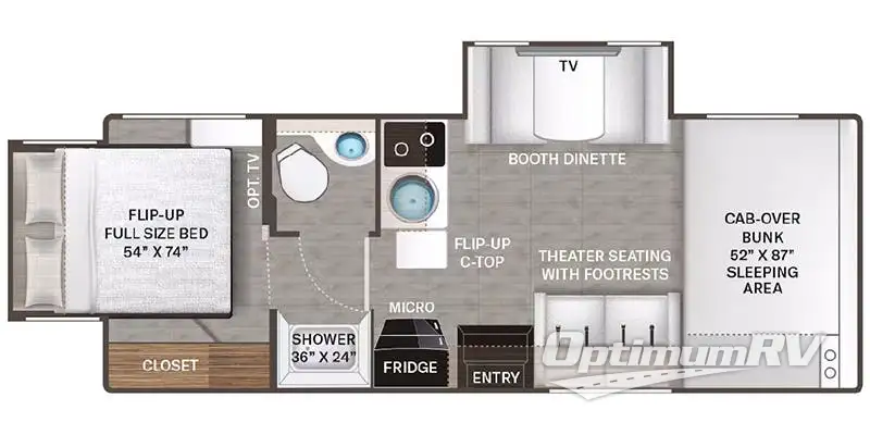 2024 Thor Four Winds Sprinter 24LW Floorplan Photo