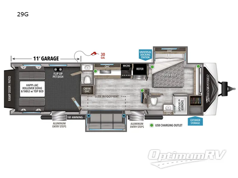 2023 Grand Design Momentum G-Class 29G Floorplan Photo