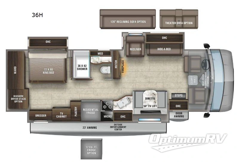 2021 Entegra Emblem 36H RV Floorplan Photo