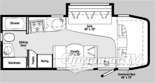 2006 Winnebago View 23H RV Floorplan Photo