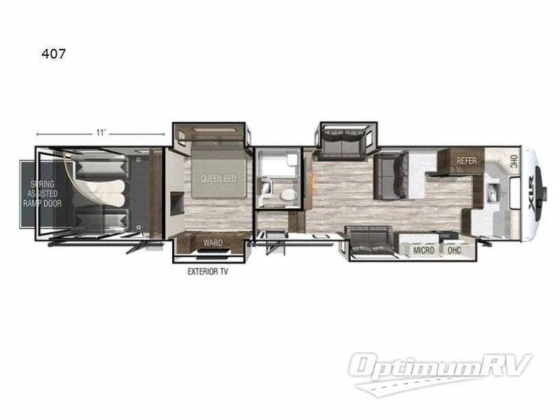 2022 Forest River XLR Nitro 407 Floorplan Photo