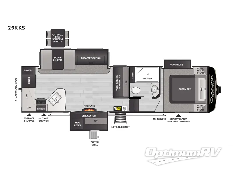 2022 Keystone Cougar Half-Ton 29RKS Floorplan Photo