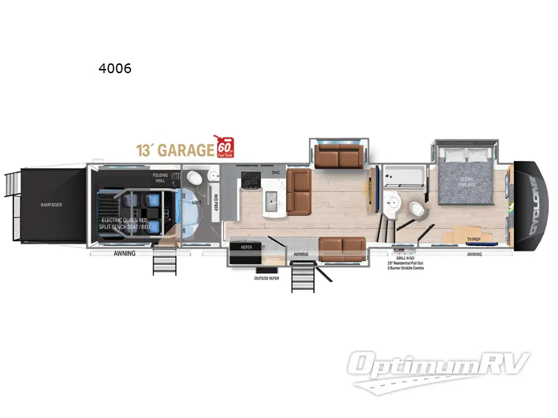 2024 Heartland Cyclone 4006 Floorplan Photo