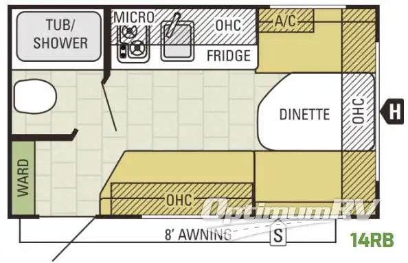 2017 Starcraft AR-ONE 14RB RV Floorplan Photo