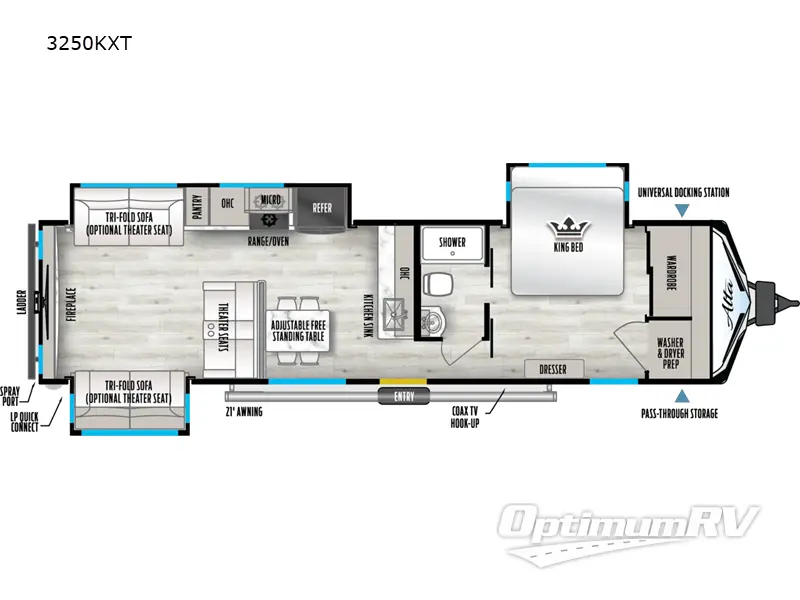 2024 East To West Alta 3250KXT Floorplan Photo