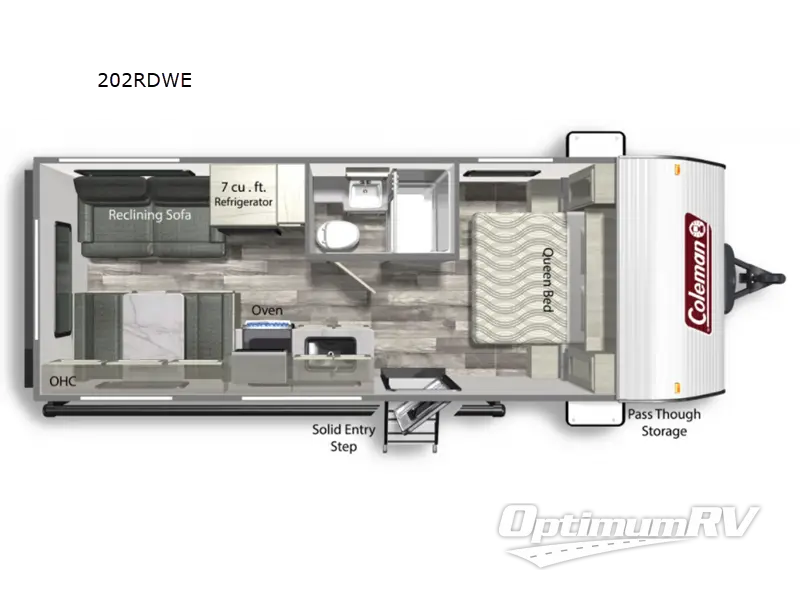 2023 Dutchmen Coleman Lantern LT Series 202RDWE Floorplan Photo