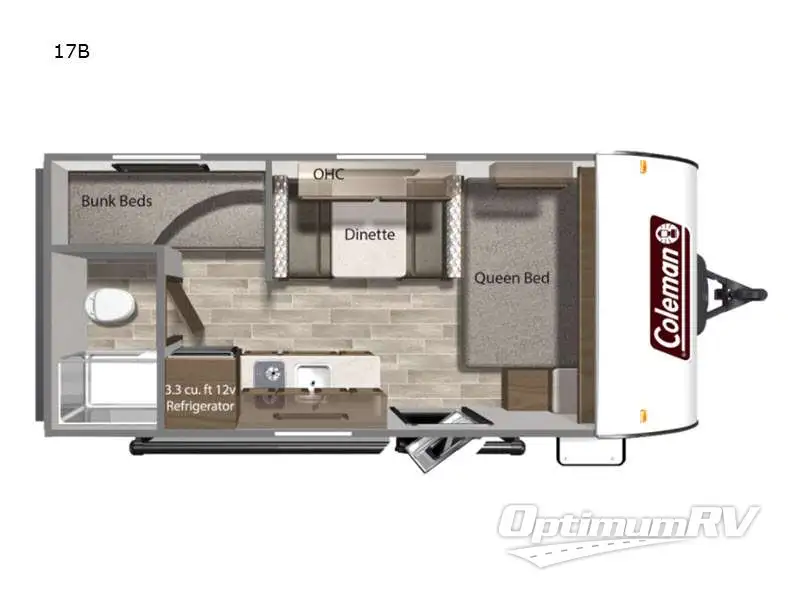 2023 Dutchmen Coleman 17B Floorplan Photo