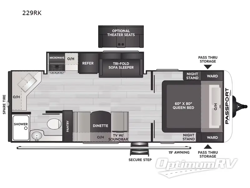 2023 Keystone Passport SL 229RK RV Floorplan Photo