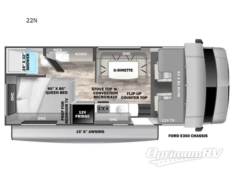 2024 Forest River Solera 22NF RV Floorplan Photo