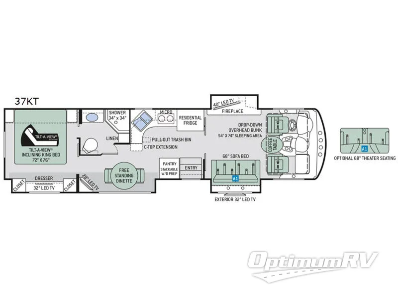 2018 Thor Challenger 37KT Floorplan Photo