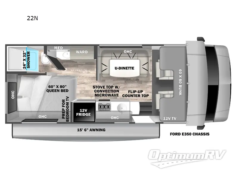 2024 Forest River Solera 22NF RV Floorplan Photo