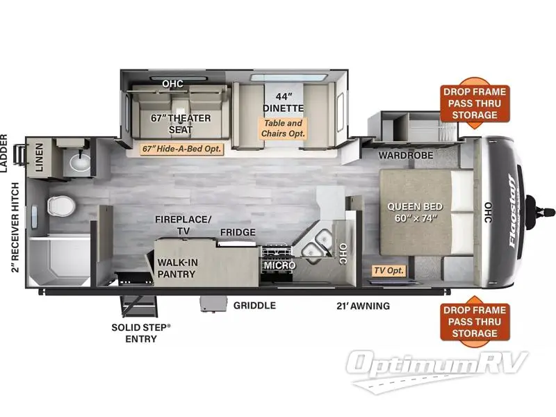 2023 Forest River Flagstaff Super Lite 26RBWS RV Floorplan Photo