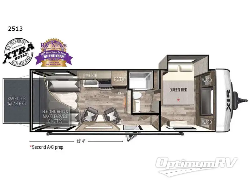 2022 Forest River XLR Hyper Lite 2513 RV Floorplan Photo