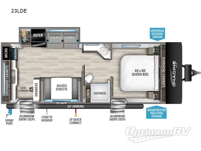 2024 Grand Design Imagine XLS 23LDE Floorplan Photo