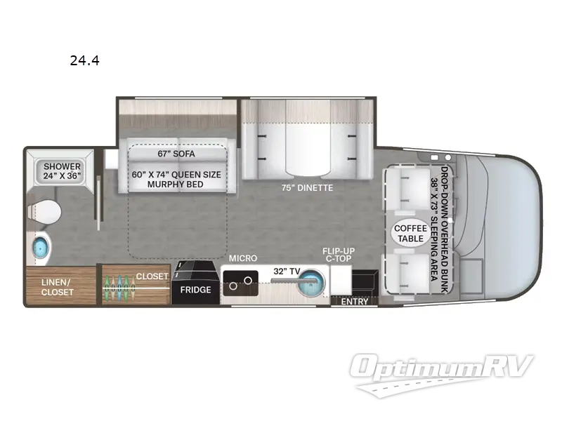 2024 Thor Vegas 24.4 RV Floorplan Photo