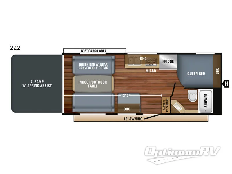 2018 Jayco Octane Super Lite 222 Floorplan Photo