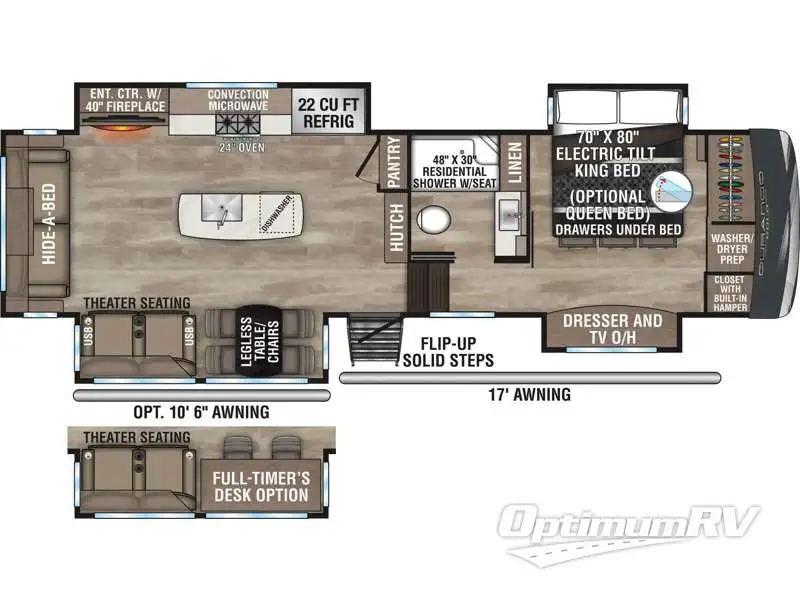 2024 KZ Durango Gold 310RLQ RV Floorplan Photo