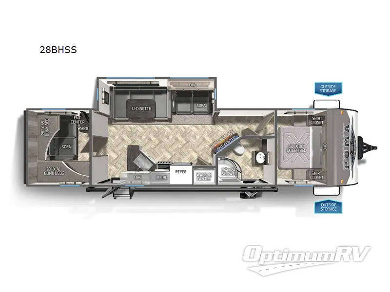 2023 Palomino Puma 28BHSS RV Floorplan Photo