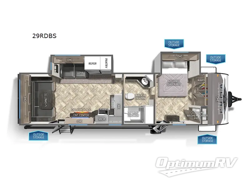 2023 Palomino Puma 29RDBS RV Floorplan Photo