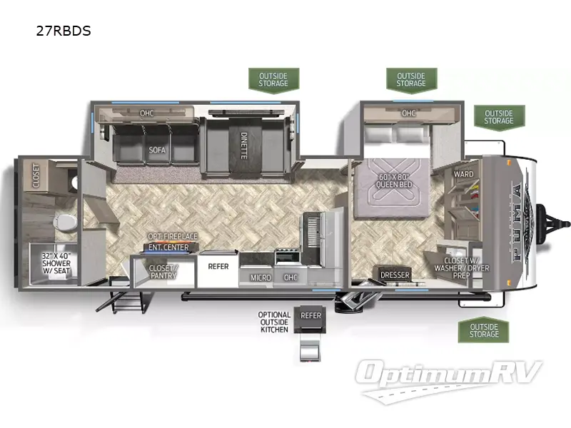 2024 Palomino Puma 27RBDS Floorplan Photo
