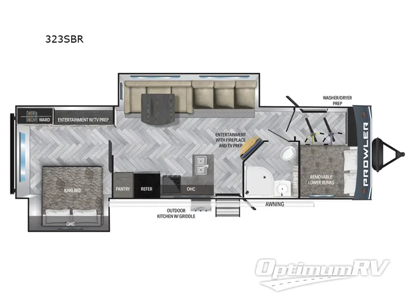 2024 Heartland Prowler 323SBR Floorplan Photo