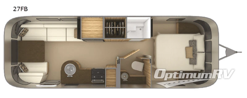 2019 Airstream Flying Cloud 27FB Floorplan Photo