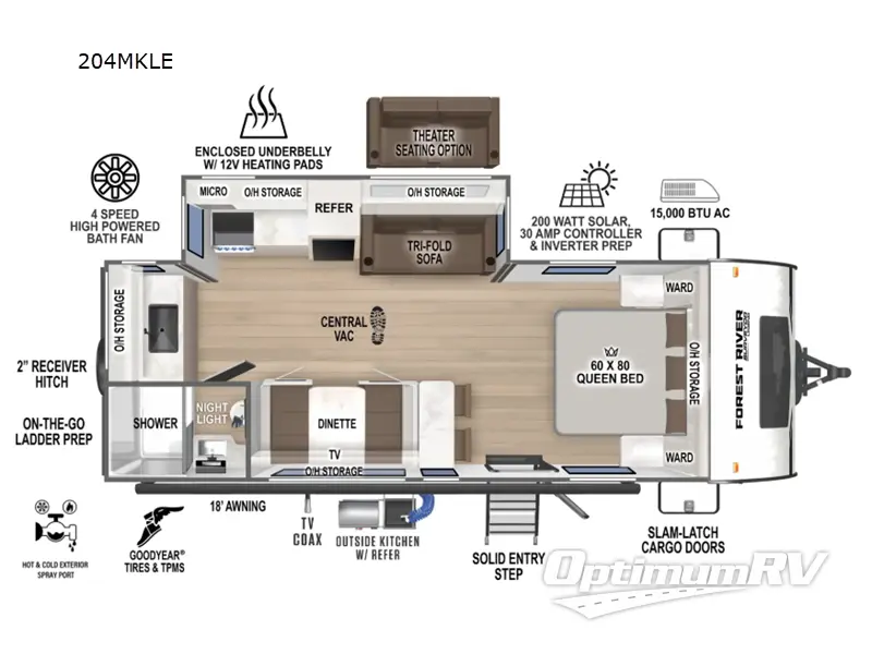 2025 Forest River Surveyor Legend 204MKLE Floorplan Photo