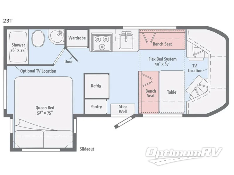 2017 Winnebago Fuse 23T Floorplan Photo