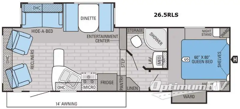 2016 Jayco Eagle HT 26.5RLS Floorplan Photo