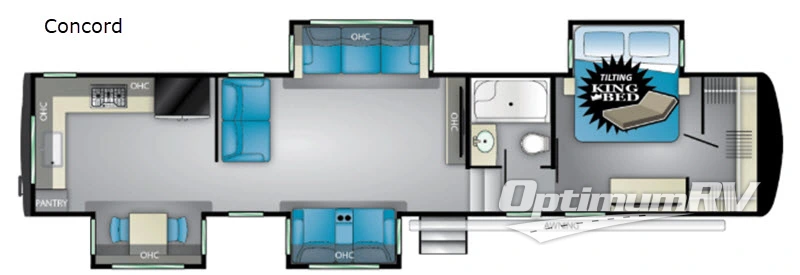2019 Heartland Landmark 365 Concord RV Floorplan Photo