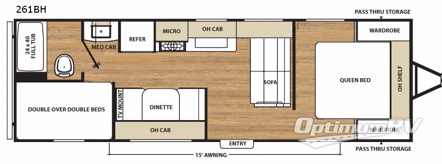 2018 Coachmen Catalina SBX 261BH Floorplan Photo