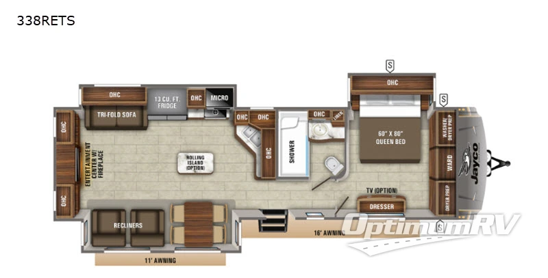 2020 Jayco Eagle 338RETS RV Floorplan Photo