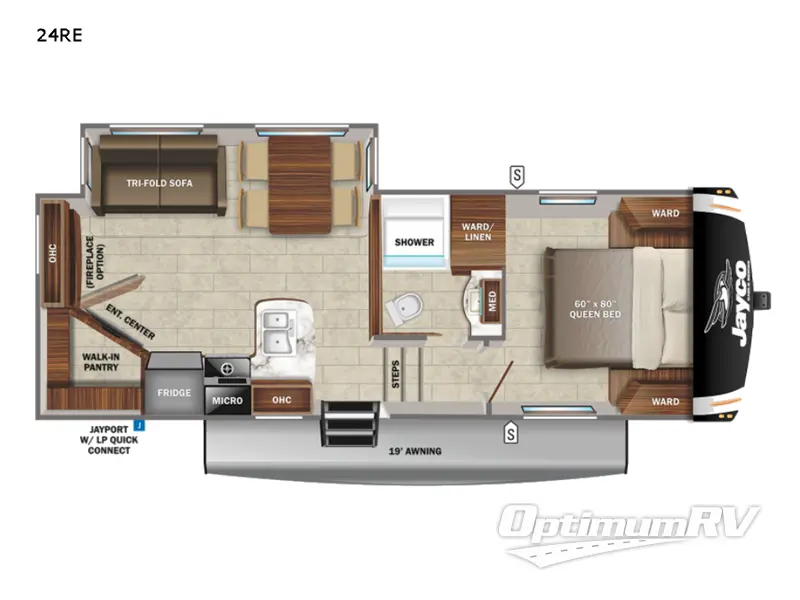 2022 Jayco Eagle HT 24RE Floorplan Photo