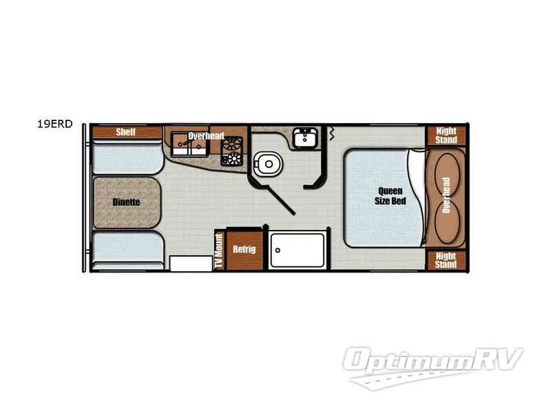 2017 Gulf Stream Vintage Cruiser 19ERD RV Floorplan Photo