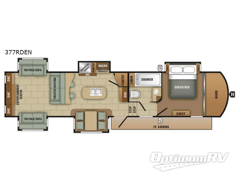 2018 Starcraft Solstice 377RDEN Floorplan Photo