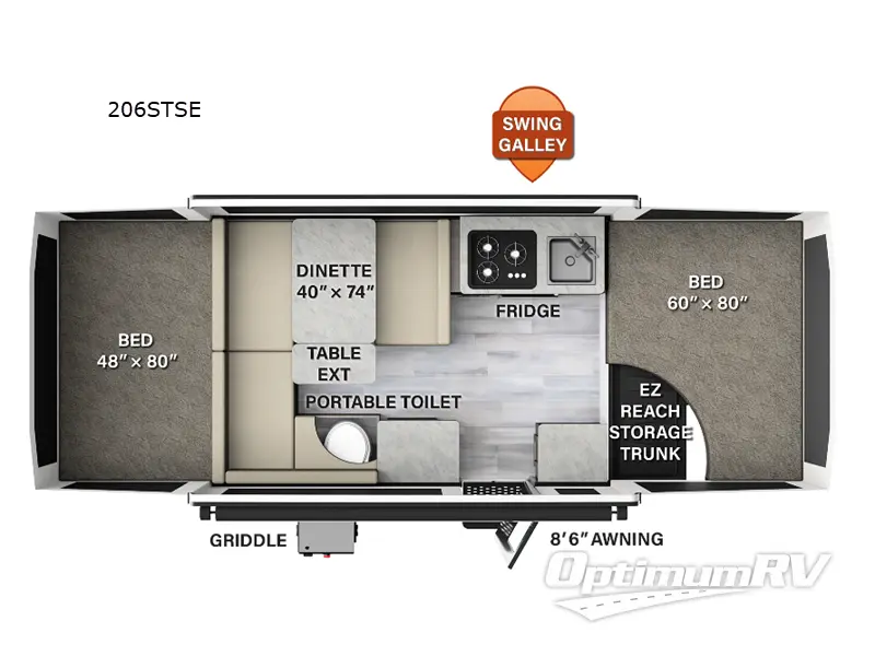 2023 Forest River Flagstaff SE 206STSE RV Floorplan Photo