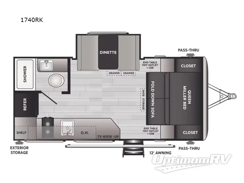 2023 Keystone Springdale Mini 1740RK Floorplan Photo