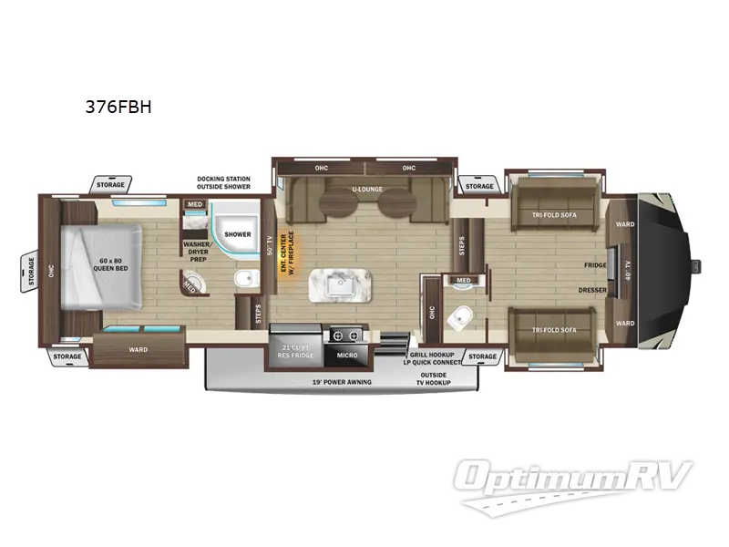 2023 Highland Ridge Open Range 376FBH RV Floorplan Photo