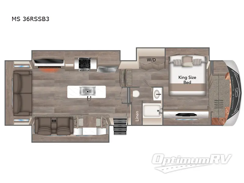 2024 DRV Luxury Suites Mobile Suites MS 36RSSB3 Floorplan Photo