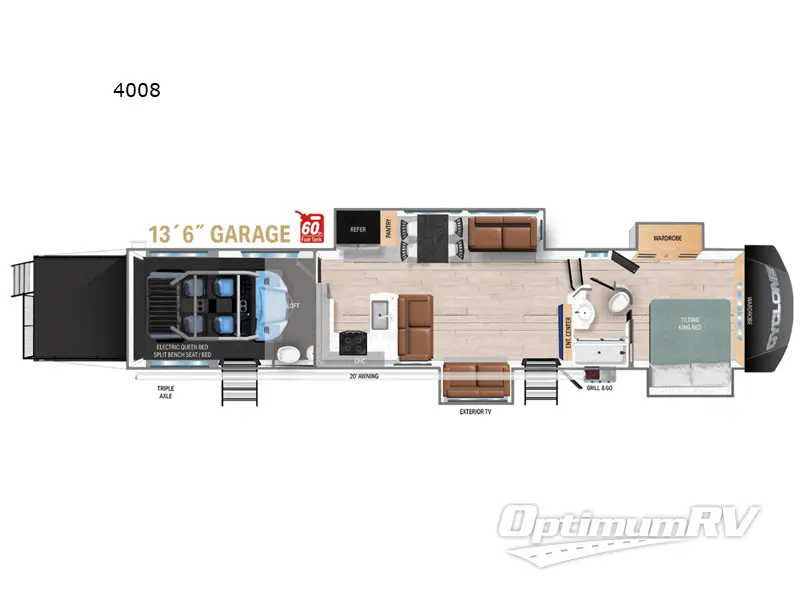 2024 Heartland Cyclone 4008 Floorplan Photo