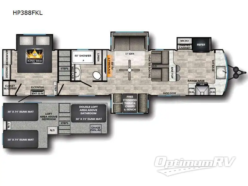 2024 CrossRoads Hampton HP388FKL Floorplan Photo