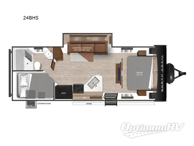 2024 Heartland North Trail 24BHS Floorplan Photo
