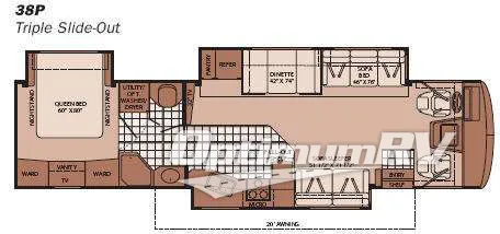 2008 Fleetwood Bounder 38P RV Floorplan Photo