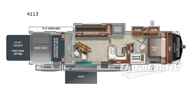 2021 Jayco Seismic 4113 RV Floorplan Photo