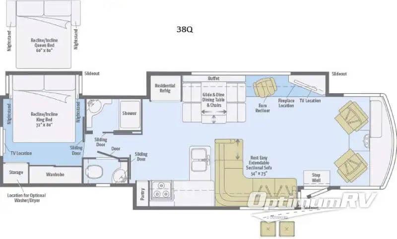 2016 Itasca Suncruiser 38Q Floorplan Photo