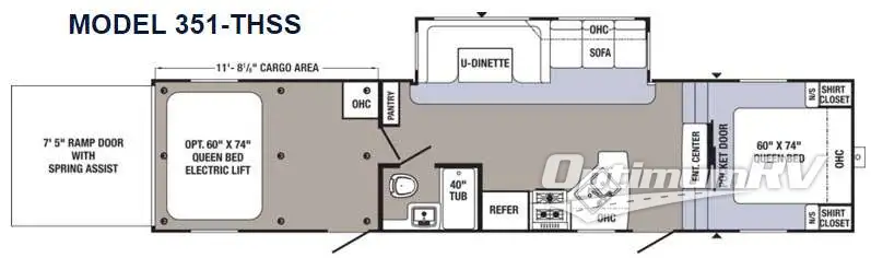 2016 Palomino Puma Unleashed 351-THSS Floorplan Photo