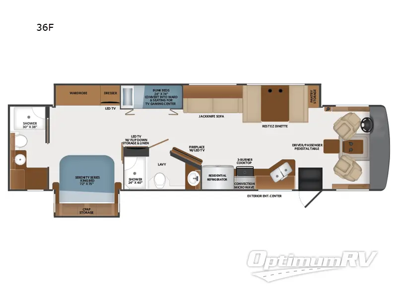 2025 Fleetwood Bounder 36F Floorplan Photo